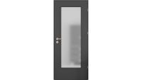 HPL laminátové interiérové dvere bez zárubne - Falc - Grafitové - Classen model 4.0